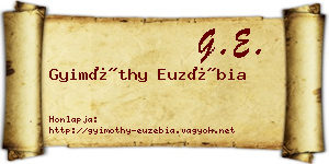 Gyimóthy Euzébia névjegykártya